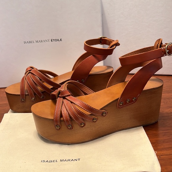 Isabel Marant platform leather wedges - Picture 3 of 9